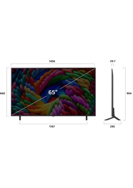 65NANO90A6B 65 Inç 165 cm 4K Smart Tv Aı Sihirli Kumanda WEBOS25,UYDU Alıcılı