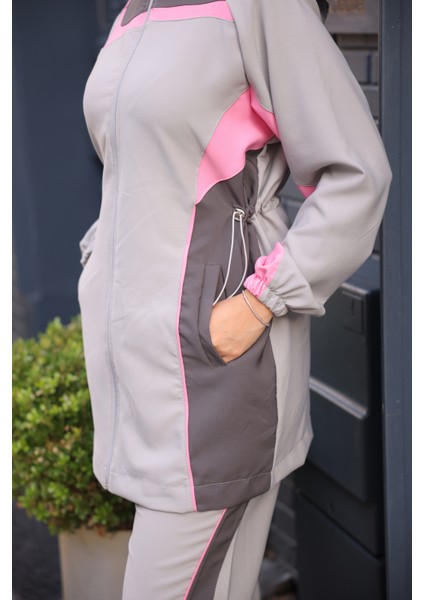 Kadın Tesettür Eşofman Takımı Fermuarlı Alt Üst Eşofman Takımı 522 indirimleri