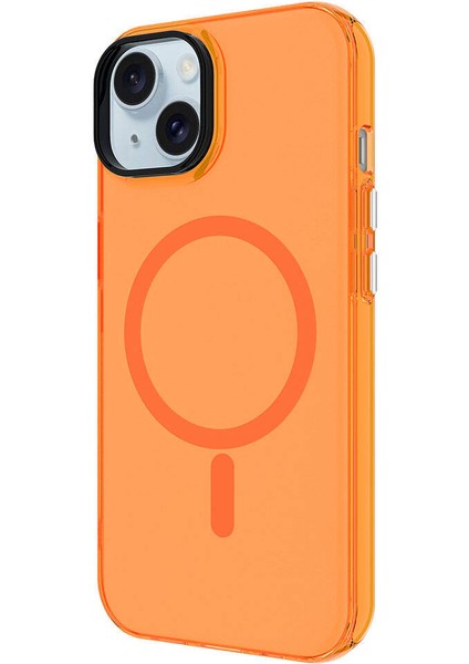 Apple iPhone 15 Kılıf Zore M-Safe Şarj Özellikli Buzlu Transparan C-Pro Sert Kapak modelleri