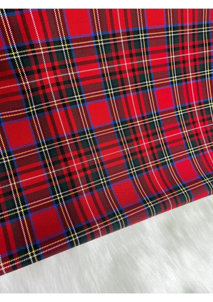 Yılbaşı Ekose Desenli Kumaş