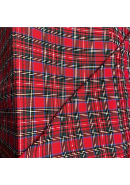 Yılbaşı Ekose Desenli Kumaş