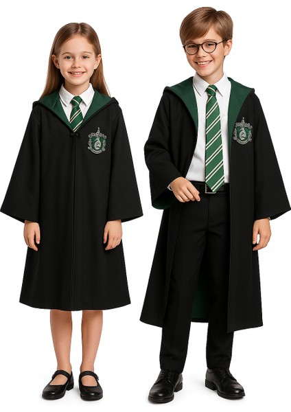 Premium Harry Potter Kostüm Cübbe Gryffindor Slytherin (Gözlük Hediyeli) fiyatları