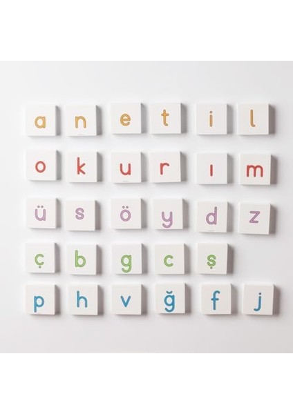 Manyetik Renkli Harf Blokları - Alfabe - Meb Yeni Harf Gruplarına Göre Eğitici Oyuncak fiyatları
