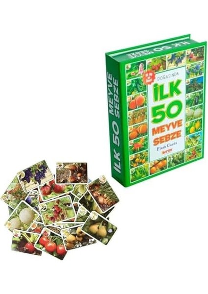 Oyuncak Minik Bebeğimin Ilk 50 Meyve Sebze Kartları Kartlar Eğitici Kitap Anaokulu ve Kreş Seviyesi Için Uygun modelleri