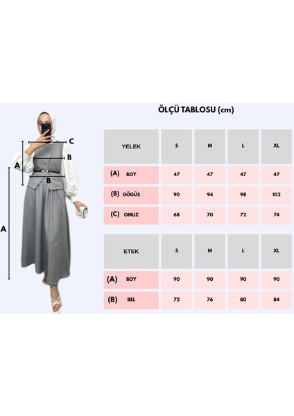 Kemerli Yelek Etek Takım fırsatları