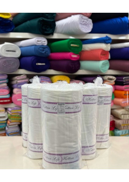 Kırık Beyaz Pamuk Saten