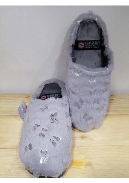 Rahat Taban Kelebek Desenli Pamuklu Kışlık Kadın Ev Terliği