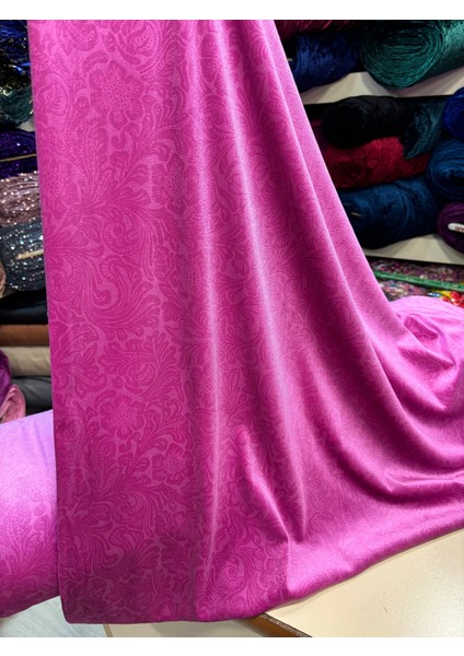 Kendinden Desenli Kadife Kumaş