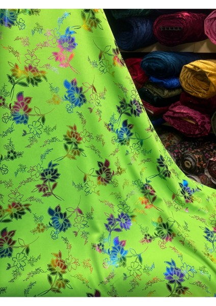 Multi Clour Likralı Yaldızlı Kumaş