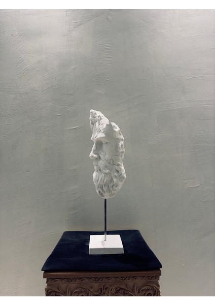 Dekoratif Antik Yunan Poseidon Büst Heykeli 54×24 cm | Boyanabilir Polyester Modern Standlı Heykel | Denizler Tanrısı Figürü | Ev & Ofis Dekorasyonu fiyatları