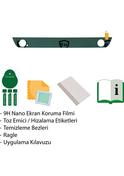 Kia Niro Hibrit / Ev (2022-2025) Uyumlu Dijital Klima Kontrol Paneli 9h Nano Ekran Koruyucu fiyatları