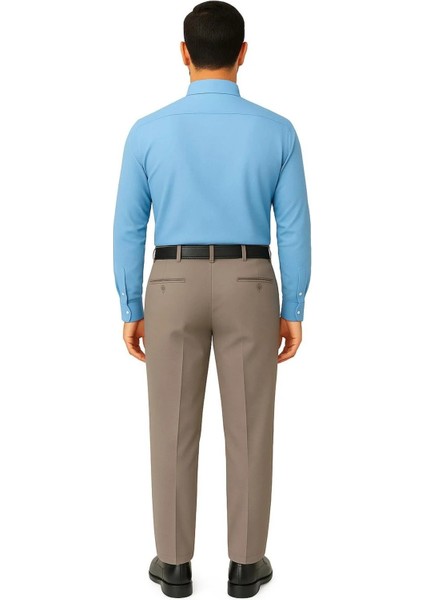 Rahat Kesim Pamuklu Keten Bej Baba Erkek Pantolon modelleri