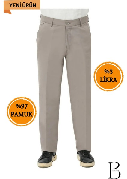 Rahat Kesim Pamuklu Keten Bej Baba Erkek Pantolon fırsatları