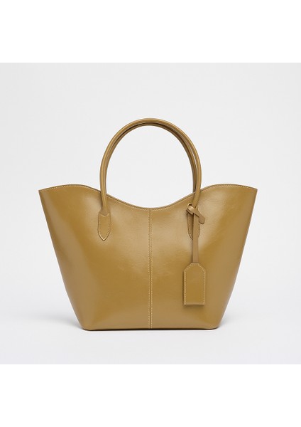 Alina Shopper Süet Omuz Çantası