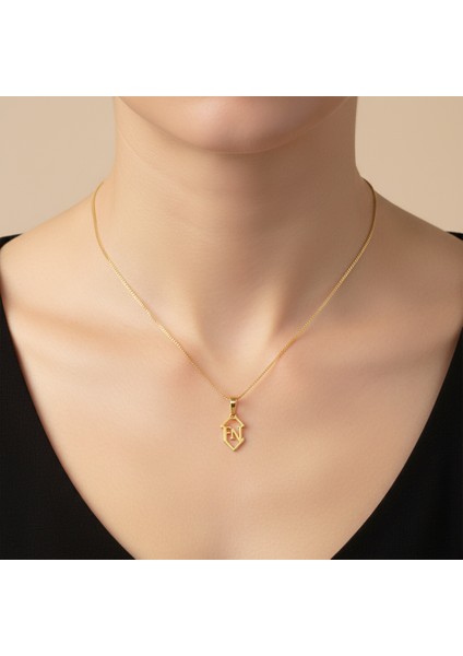 8 Ayar Altın Kolye Ucu F&n GM11470 0.5 gr