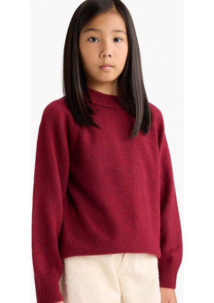 Kız Çocuk Bisiklet Yaka Triko Kazak F2755A825WN