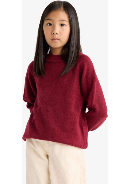 Kız Çocuk Bisiklet Yaka Triko Kazak F2755A825WN