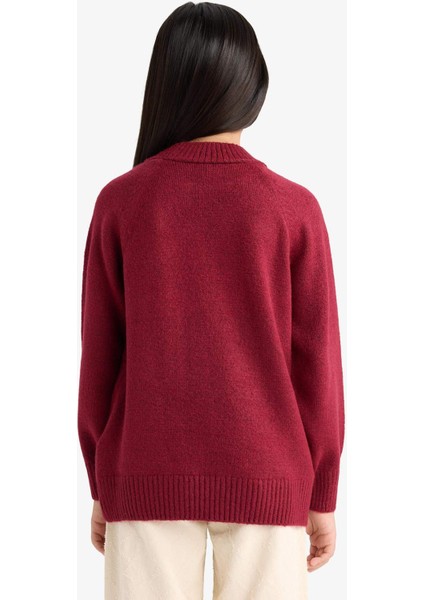 Kız Çocuk Bisiklet Yaka Triko Kazak F2755A825WN