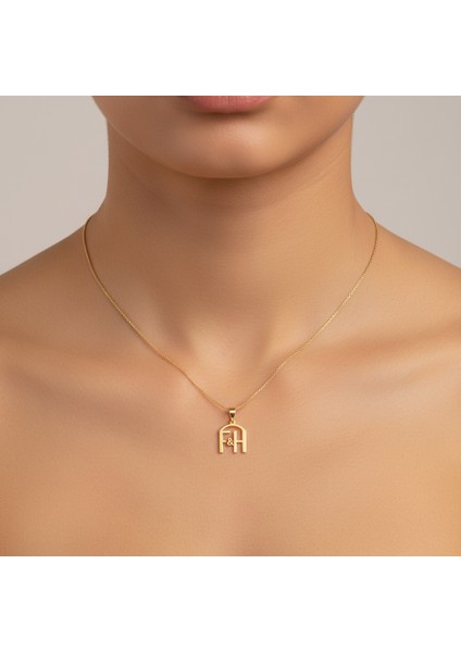 8 Ayar Altın Kolye Ucu F&h GM11400 0.5 gr