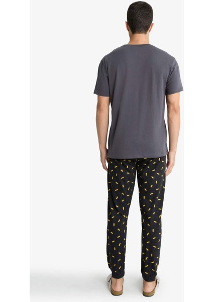 Batman Pijama Takımı Regular Fit Kısa Kollu Üst Uzun Alt D2604AX25AU