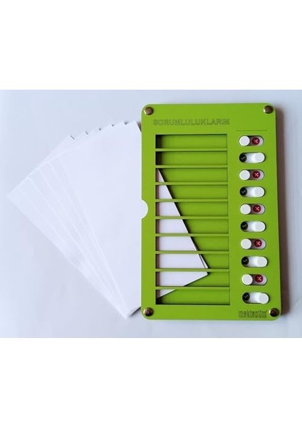 Kartlı Eğitici Günlük Rutin Checklist Görev ve Sorumluluk Tablosu (Yeşil) fiyatları