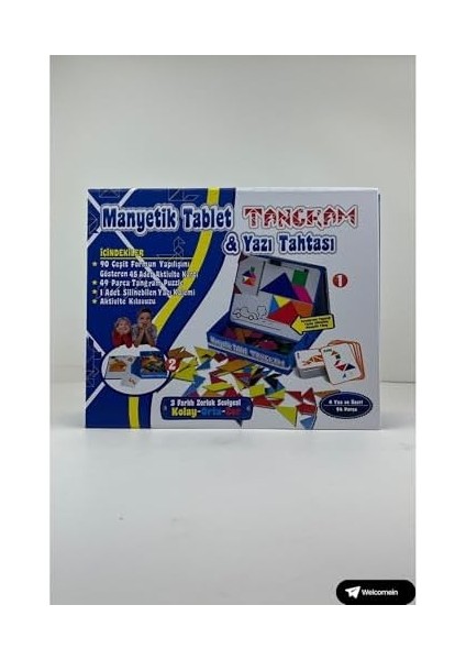 Oyuncak Tangram Manyetik Tabletli Silinebilir Kalemli 96 Parça Eğitici Tangram Semboller Seti Yazı Tahtalı modelleri