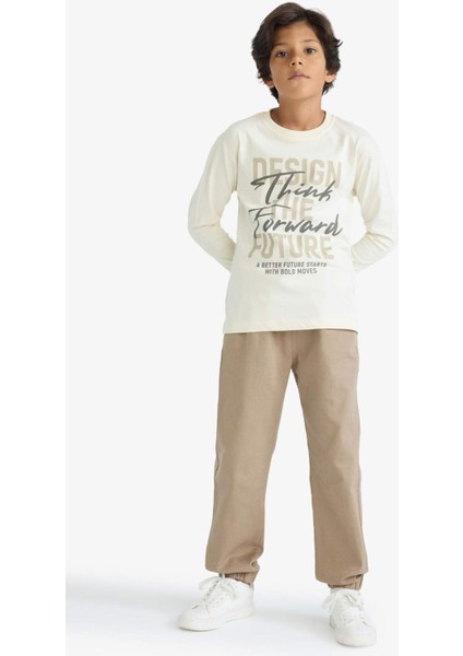 Erkek Çocuk Jogger Fit Gabardin Pantolon F5038A825WN