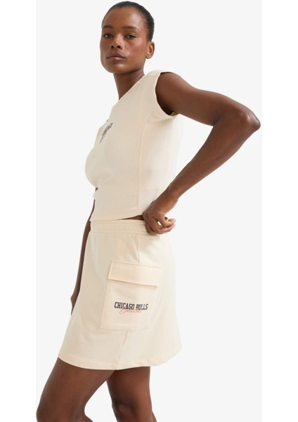 Fit NBA Chicago Bulls Standart Fit Beli Lastikli Cepli Etek