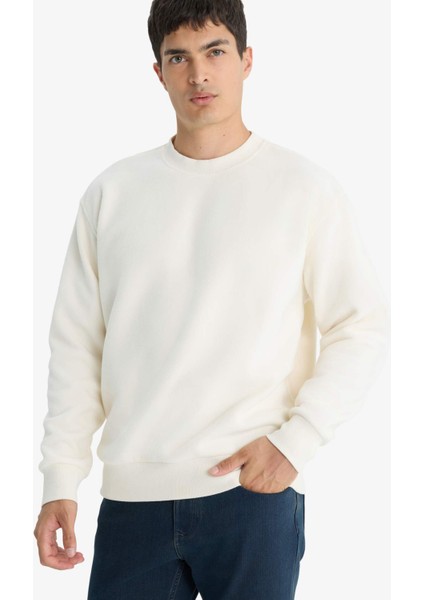 Relax Fit Bisiklet Yaka Polar Sweatshirt F3685AX25WN