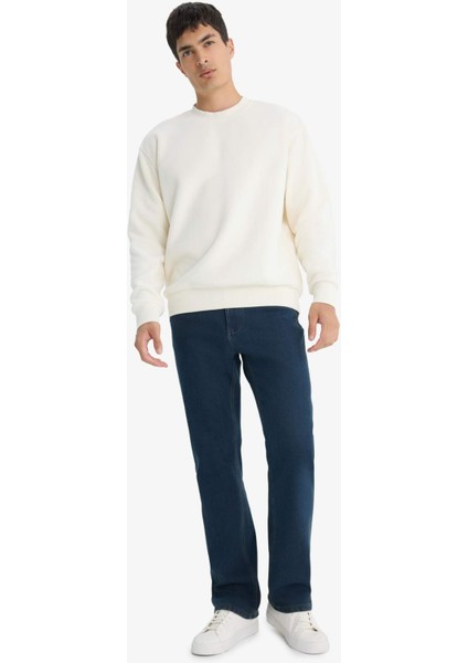 Relax Fit Bisiklet Yaka Polar Sweatshirt F3685AX25WN