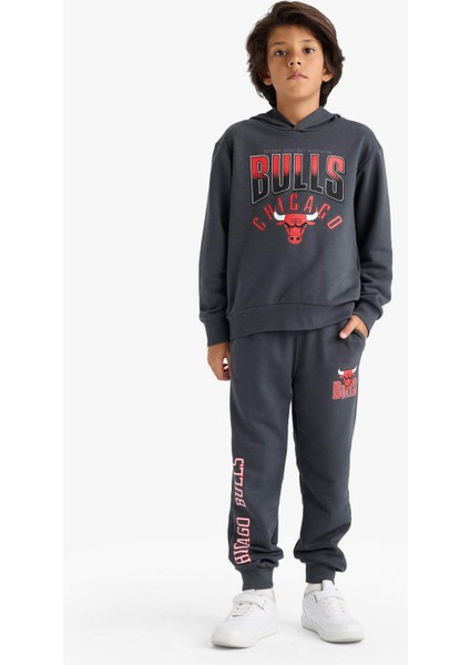 Erkek Çocuk NBA Chicago Bulls Beli Lastikli Jogger Eşofman Altı
