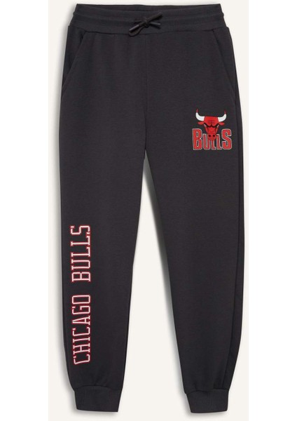 Erkek Çocuk NBA Chicago Bulls Beli Lastikli Jogger Eşofman Altı