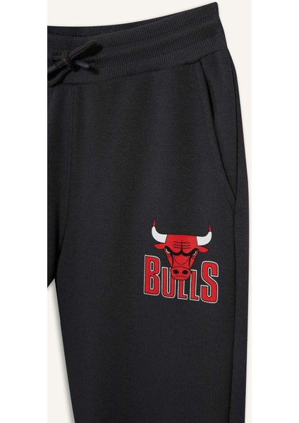Erkek Çocuk NBA Chicago Bulls Beli Lastikli Jogger Eşofman Altı