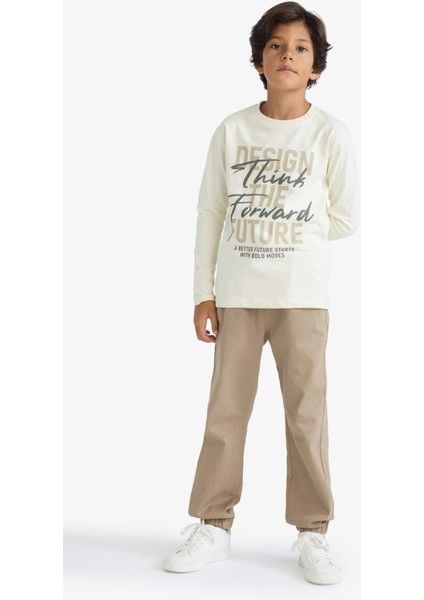 Erkek Çocuk Jogger Fit Gabardin Pantolon F5038A825WN
