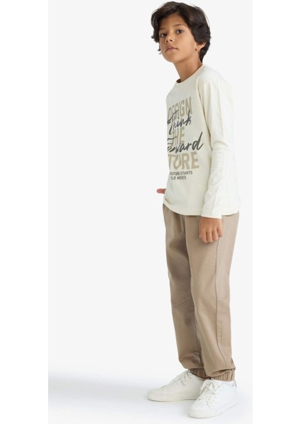 Erkek Çocuk Jogger Fit Gabardin Pantolon F5038A825WN