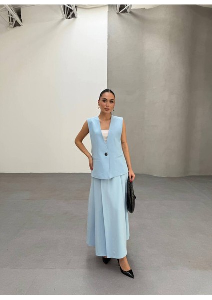 Kadın Yelek Etek Takımı