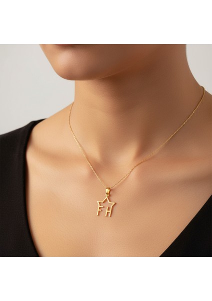 8 Ayar Altın Kolye Ucu F&h GM11404 1 gr