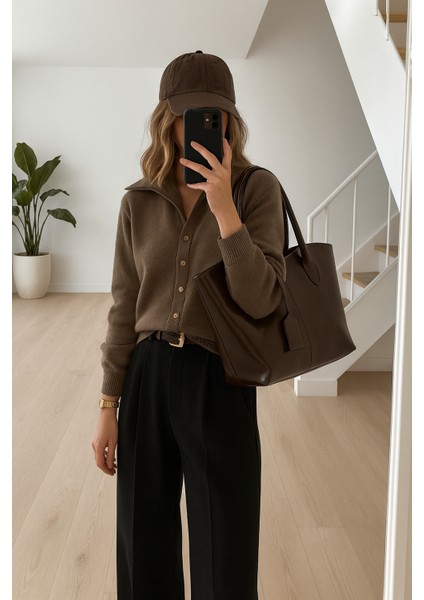 Alina Shopper Süet Omuz Çantası indirimleri