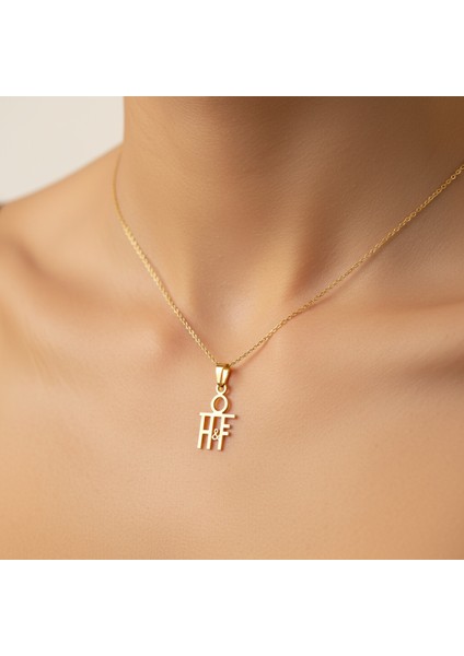 8 Ayar Altın Kolye Ucu F&h GM11405 0.5 gr