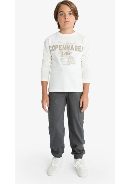Erkek Çocuk Kargo Gabardin Jogger Pantolon F2477A825WN
