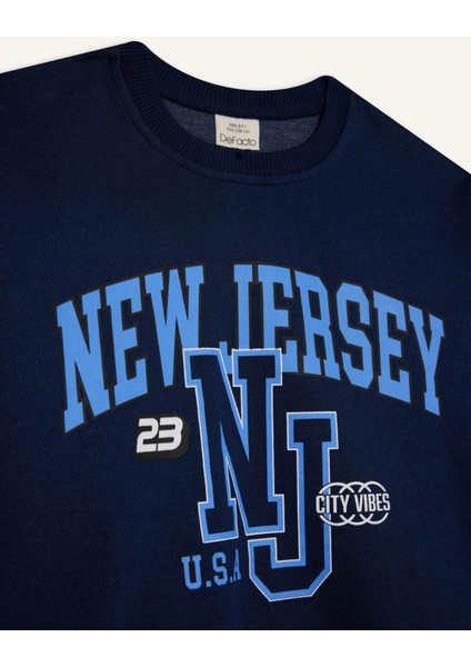 Kız Çocuk Relax Fit Bisiklet Yaka Baskılı Sweatshirt E8894A825AU