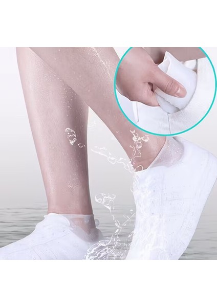 Silikon Ayakkabı Kılıfı Koruyucu – Kaymaz Tabanlı Su Geçirmez M Beden (Siyah / Beyaz) modelleri