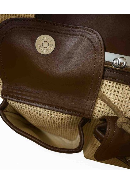 Deri & Tekstil Hasır Kombinli A+ Kalite Sırt Çantası fiyatları