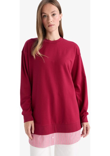 Regular Fit Bisiklet Yaka Sweatshirt Tunik A9529AX25AU