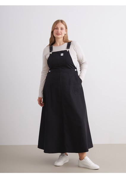 Lcw Yeni Sezon Cey Yeni Sezon Kare Yaka Jean Salopet Elbise fiyatları