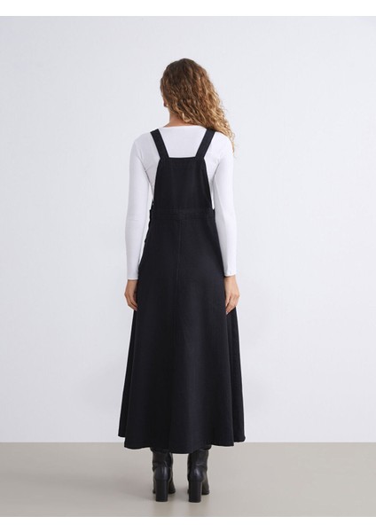 Lcw Yeni Sezon Cey Yeni Sezon Kare Yaka Jean Salopet Elbise indirimleri