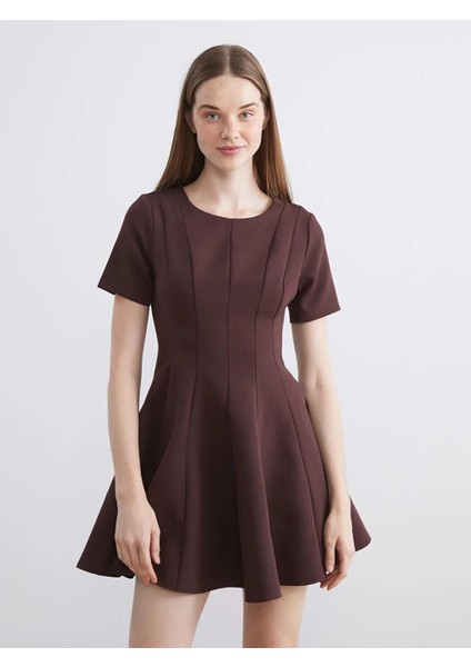 Bisiklet Yaka Peplum Mini Elbise (W5) fırsatları