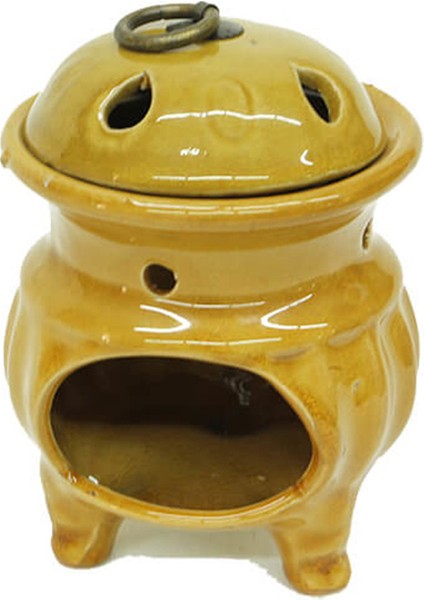 Tendur Tasarım Kahverengi Seramik Buhurdanlık