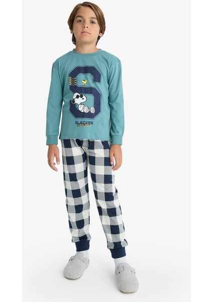 Erkek Çocuk Snoopy Pijama Takımı Uzun Kollu Üst Uzun Alt F3352A825WN