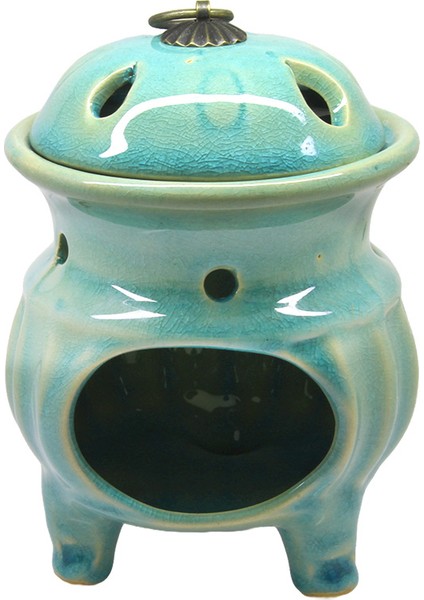 Tendur Tasarım Turkuaz Renkli Seramik Buhurdanlık